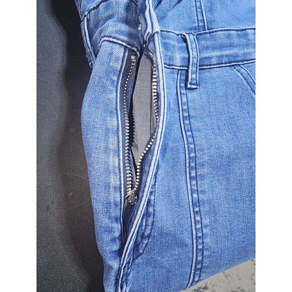 Denim Jumpsuit Womens Size 8 Flare Leg Western 90s Vibe Y2K - Picture 13 of 13